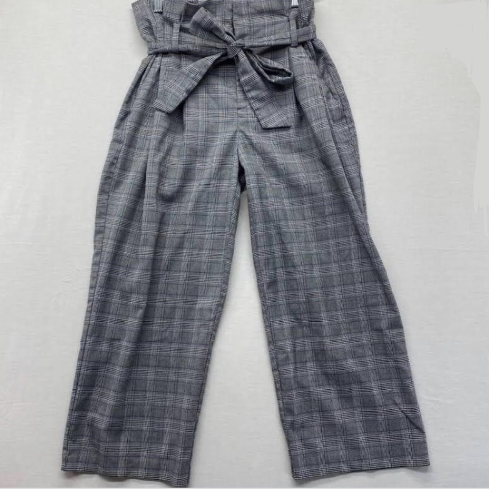 Pleated Plaid Pants